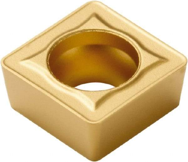 Seco - SCMT32.51 F2 Grade TP40 Carbide Turning Insert - TiC/TiCN/TiN Finish, 90° Square, 3/8" Inscr Circle, 5/32" Thick, 1/64" Corner Radius - Americas Industrial Supply