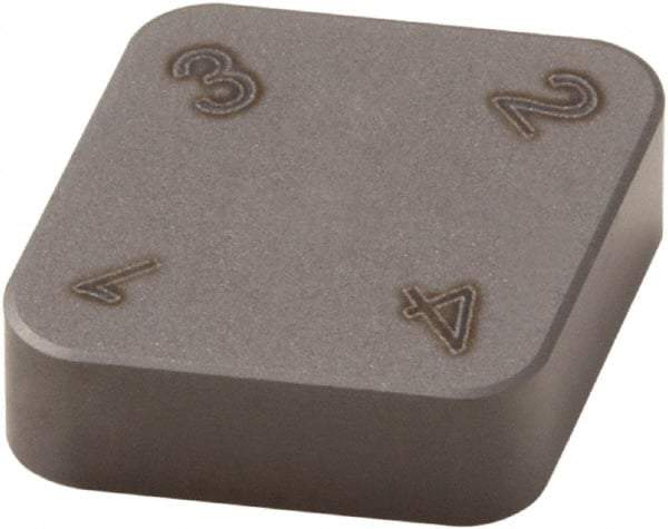 Seco - CNMN322 Grade CBN300 PCBN Turning Insert - Uncoated, 80° Diamond, 3/8" Inscr Circle, 1/8" Thick, 1/32" Corner Radius - Americas Industrial Supply
