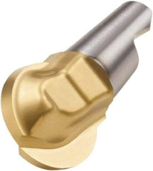 Seco - MM16 M04 Grade F15M Carbide End Milling Tip Insert - TiAlN/TiN Finish, 2 Flutes, 0.787" Cutting Diam, 0.799" Depth of Cut, 0.864" Extension, 0.394" Cnr Rad - Americas Industrial Supply