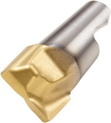 Seco - MM16 E06 Grade T60M Carbide End Milling Tip Insert - TiAlN/TiN Finish, 2 Flutes, 0.63" Cutting Diam, 0.413" Depth of Cut, 0.536" Extension, 0.031" Cnr Rad - Americas Industrial Supply