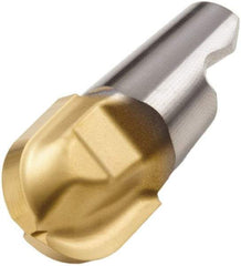 Seco - MM06 E02 Grade F30M Carbide Ball Nose Milling Tip Insert - TiAlN/TiN Finish, 2 Flutes, 1/4" Cutting Diam, 1/4" Depth of Cut, 0.285" Extension, 1/8" Cnr Rad - Americas Industrial Supply