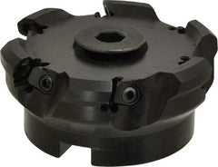 Seco - 3.94" Cut Diam, 1-1/2" Arbor Hole, 0.197" Max Depth of Cut, 43° Indexable Chamfer & Angle Face Mill - 6 Inserts, OF.. 070405 Insert, Right Hand Cut, 6 Flutes, Series R220.43 - Americas Industrial Supply