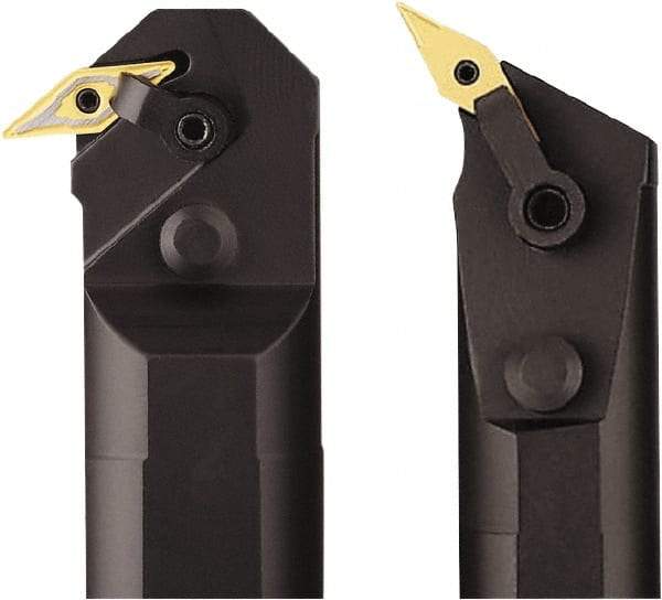 Seco - 2-1/4" Min Bore Diam, 14.795" OAL, 1-1/2" Shank Diam, A-MVLN Indexable Boring Bar - VNMG 332 Insert, Pin & Clamp Holding Method - Americas Industrial Supply