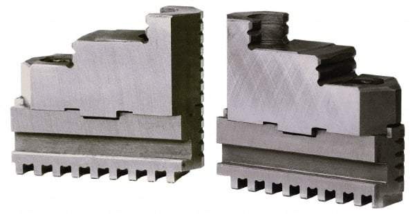Gibraltar - 6" Max Chuck Diam Compatibility, Steel Tongue & Groove Hard Lathe Top Jaws - 6" Min Chuck Diam Compatibility - Americas Industrial Supply