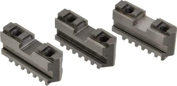 Gibraltar - 5" Max Chuck Diam Compatibility, Steel Tongue & Groove Hard Lathe Master Jaws - 5" Min Chuck Diam Compatibility - Americas Industrial Supply
