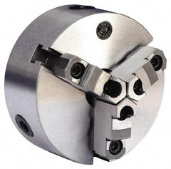 Gibraltar - 3 Jaws, 6" Diam, Self Centering Manual Lathe Chuck - D1-4 Mount Spindle, Reversible, 1.5748" Through Hole Diam, 0.0012" Axial Runout, 0.0012" Radial Runout, Forged Steel - Americas Industrial Supply