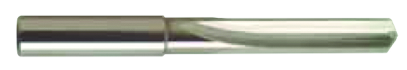 6.2mm Dia. - Carbide Straight Flute 4XD Drill-120Â° Point-Coolant-Bright - Americas Industrial Supply