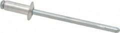 RivetKing - Size 43 Dome Head Aluminum Open End Blind Rivet - Steel Mandrel, 0.126" to 0.187" Grip, 1/4" Head Diam, 0.129" to 0.133" Hole Diam, 0.337" Length Under Head, 1/8" Body Diam - Americas Industrial Supply