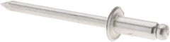 RivetKing - Size 54 Dome Head Aluminum Open End Blind Rivet - Aluminum Mandrel, 0.188" to 1/4" Grip, 0.312" Head Diam, 0.16" to 0.164" Hole Diam, 0.425" Length Under Head, 5/32" Body Diam - Americas Industrial Supply