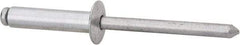 RivetKing - Size 610 Dome Head Aluminum Open End Blind Rivet - Aluminum Mandrel, 0.501" to 5/8" Grip, 3/8" Head Diam, 0.192" to 0.198" Hole Diam, 0.825" Length Under Head, 3/16" Body Diam - Americas Industrial Supply