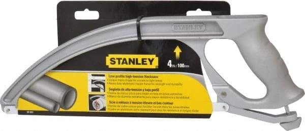 Stanley - 12" Hacksaw - 4" Throat Depth, Ergonomically Design D-Style Handle - Americas Industrial Supply