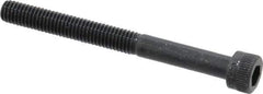 Made in USA - #10-32 UNF Hex Socket Drive, Socket Cap Screw - Alloy Steel, Black Oxide Finish, Partially Threaded, 2" Length Under Head - Americas Industrial Supply