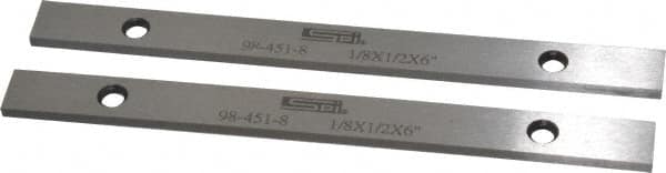 SPI - 6" Long x 1/2" High x 1/8" Thick, Steel Parallel - Sold as Matched Pair - Americas Industrial Supply