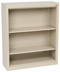 Sandusky Atlantic - 2 Shelf, 42" High x 36" Wide Bookcase - 12" Deep, Steel, Putty - Americas Industrial Supply