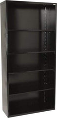 Sandusky Atlantic - 4 Shelf, 72" High x 36" Wide Bookcase - 12" Deep, Steel, Black - Americas Industrial Supply