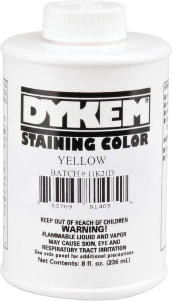 Dykem - 8 Ounce Yellow Staining Color - Brush in Cap Container - Americas Industrial Supply