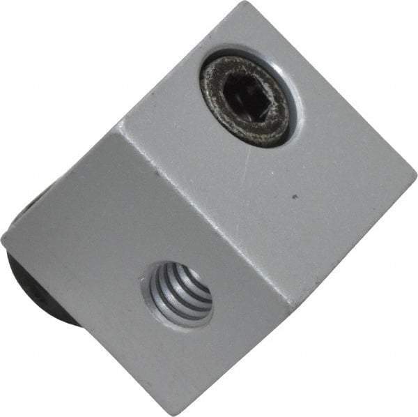 80/20 Inc. - 3/4" Wide, 0.7" High, Open Shelving Panel Mount Block - Aluminum, 0.812" Deep, Use with Series 10 - Americas Industrial Supply