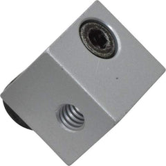80/20 Inc. - 3/4" Wide, 0.7" High, Open Shelving Panel Mount Block - Aluminum, 0.812" Deep, Use with Series 10 - Americas Industrial Supply
