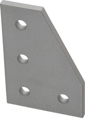 80/20 Inc. - 2" Wide, 3" High, Open Shelving 4 Hole 90° Angled Plate - Aluminum, Use with Series 10 & Bolt Kit 3321 - Americas Industrial Supply