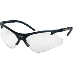 Smith & Wesson - Clear Lenses, Framed Safety Glasses - Scratch Resistant, Black Plastic Frame, Size Universal, Wrap Around - Americas Industrial Supply