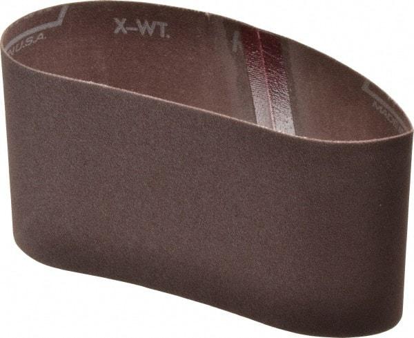 Norton - 3-1/2" Wide x 15-1/2" OAL, 120 Grit, Aluminum Oxide Abrasive Belt - Aluminum Oxide, Fine, Coated, Series R228 - Americas Industrial Supply