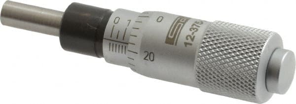 SPI - 1/2 Inch, 0.51 Inch Thimble, 0.2 Inch Spindle Diameter x Mechanical Micrometer Head - Americas Industrial Supply