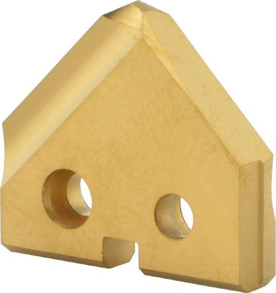 Allied Machine and Engineering - 7/8" Diam x 5/32" Thick, Seat Code 1, 90° Included Angle Spade Drill Insert - TiN Coated, Cobalt, Series T-A - Americas Industrial Supply