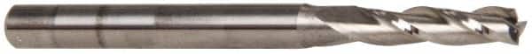 OSG - 7/64", 3/8" LOC, 1/8" Shank Diam, 1-1/2" OAL, 3 Flute, Solid Carbide Square End Mill - Single End, Uncoated, Spiral Flute, 30° Helix, Centercutting, Right Hand Cut, Right Hand Flute, Series 403 - Americas Industrial Supply