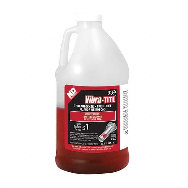 Vibra-Tite - 1 L Jug, Red, High Strength Threadlocker - Americas Industrial Supply