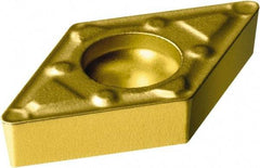 Sandvik Coromant - DCMX21.51 WF Grade 2015 Carbide Turning Insert - TiCN/Al2O3/TiN Finish, 55° Diamond, 1/4" Inscr Circle, 3/32" Thick, 1/64" Corner Radius - Americas Industrial Supply