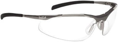 bolle SAFETY - Clear Lenses, Framed Safety Glasses - Anti-Fog, Scratch Resistant, Silver Frame - Americas Industrial Supply
