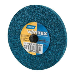 Norton - 3" Medium Grade Aluminum Oxide Deburring Disc - Quick Change Connection - Americas Industrial Supply