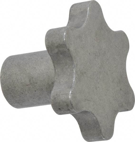 Made in USA - 2-1/2" Head Diam, 6 Point Scalloped Knob - Steel - Americas Industrial Supply