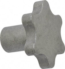 Made in USA - 2-1/2" Head Diam, 6 Point Scalloped Knob - Steel - Americas Industrial Supply