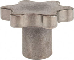 Made in USA - 3" Head Diam, 6 Point Scalloped Knob - 3/4" Hole, Steel - Americas Industrial Supply
