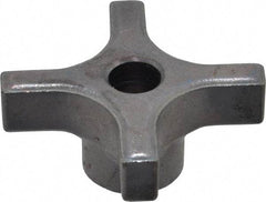 Made in USA - 2-1/2" Head Diam, 4 Point Lobed Knob - 1/2" Hole, Steel - Americas Industrial Supply