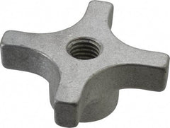 Made in USA - 3" Head Diam, 4 Point Lobed Knob - 5/8-11 Hole, Aluminum - Americas Industrial Supply