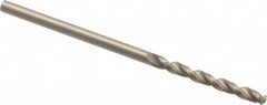 Cleveland - #46 135° Parabolic Flute Cobalt Screw Machine Drill Bit - Oxide/Gold Finish, Right Hand Cut, 3/4" Flute Length, 1-3/4" OAL, Split Point, Straight Shank - Americas Industrial Supply