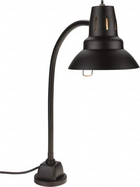 Electrix - 22 Inch, Gooseneck, Magnetic Mounted, Incandescent, Black, General Purpose Task Light - 100 Watt, Nonmagnifying - Americas Industrial Supply