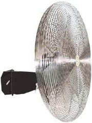 Airmaster - 30" Blade, 7,794 Max CFM, Single Phase Oscillating Wall Mounting Fan - 3.2 Amps, 115 Volts, 3 Speed - Americas Industrial Supply