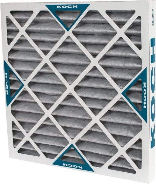 Made in USA - 20" Noml Height x 20" Noml Width x 2" Noml Depth, 70% Capture Efficiency, Wire-Backed Pleated Air Filter - MERV 8, Cotton/Polyester & Activated Carbon, Integrated Beverage Board Frame, 500 Max FPM, 1,400 CFM, For Any Unit - Americas Industrial Supply