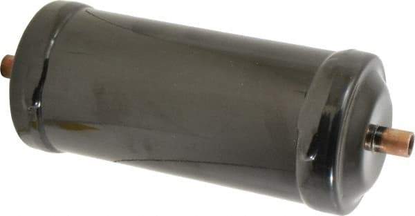 Parker - 3/8" Connection, 3" Diam, 8.86" Long, Refrigeration Liquid Line Filter Dryer - 7-3/4" Cutout Length, 361 Drops Water Capacity - Americas Industrial Supply