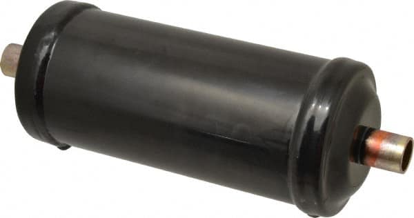 Parker - 5/8" Connection, 3" Diam, 9.24" Long, Refrigeration Liquid Line Filter Dryer - 7-3/4" Cutout Length, 361 Drops Water Capacity - Americas Industrial Supply