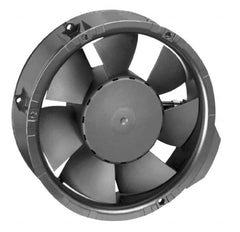 EBM Papst - 24 Volts, DC, 241 CFM, Round Tube Axial Fan - 0.75 Amp Rating, 6.77" High x 6.77" Wide x 2.01" Deep - Americas Industrial Supply