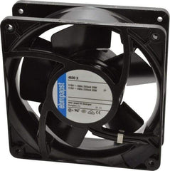 EBM Papst - 115 Volts, AC, 106 CFM, Square Tube Axial Fan - 0.16 Amp Rating, 119mm High x 119mm Wide x 1-1/2" Deep - Americas Industrial Supply