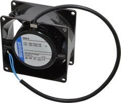 EBM Papst - 115 Volts, AC, 36 CFM, Square Tube Axial Fan - 0.1 Amp Rating, 80mm High x 3.15" Wide x 1-1/2" Deep - Americas Industrial Supply