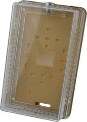 Value Collection - Plastic, Dual Base Thermostat Guard - 5-3/8" Inside Width x 3-1/4" Inside Depth x 8-1/4" Inside Height - Americas Industrial Supply