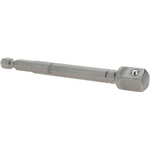 Apex - 3/8" Square Size Hex to Square Extension - 1/4" Hex Drive, 4" OAL - Americas Industrial Supply