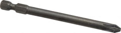 Apex - PZ.2 Posidriv Screwdriver Bit - 1/4" Hex Drive, 3-1/2" OAL - Americas Industrial Supply