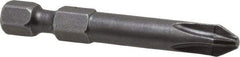 Apex - PZ.2 Posidriv Screwdriver Bit - 1/4" Hex Drive, 1-15/16" OAL - Americas Industrial Supply